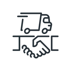 Obraz premium Truck icon symbol vector illustration