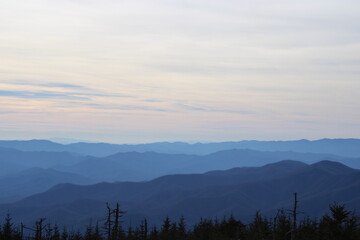 Scenic Mountain Landscape with Layers of Blue Ridges