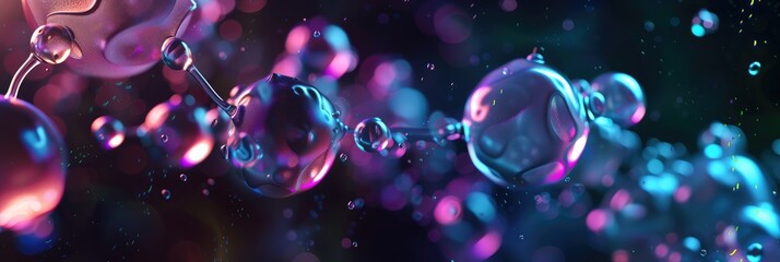 Colorful Molecular Structures in Abstract Design