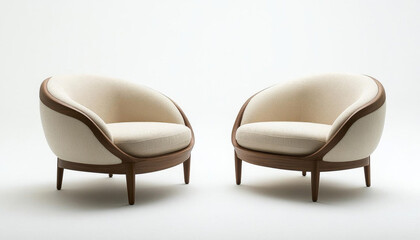 Elegant modern chairs with clean lines and soft upholstery
