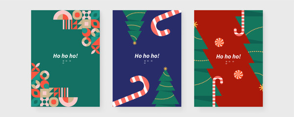 Festive Holiday Greeting Cards with Love and Joy Message