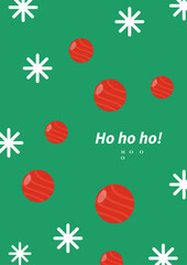 Festive Christmas Card with Ornaments and Holiday Message