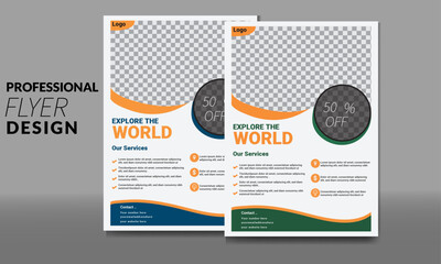 Corporate creative abstract Modern vector flyer design template,