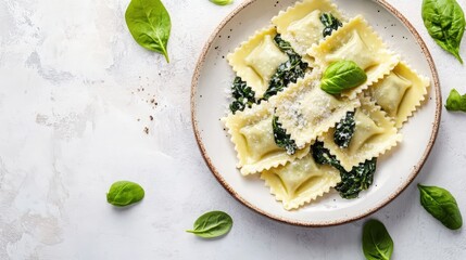 ravioli with spinach and ricotta