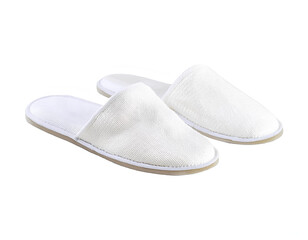 White waffle-textured slippers