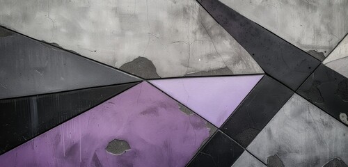 Modern Geometric Abstract Wall with Textures