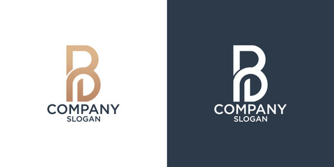 letter b abstract monogram logo design vector © anello