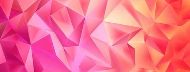 Vibrant Pink and Orange Polygonal Background