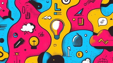 Abstract colorful background symbolize curiosity and exploration