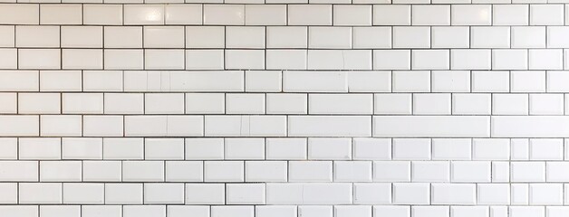 Obraz premium Clean White Brick Wall Texture for Background