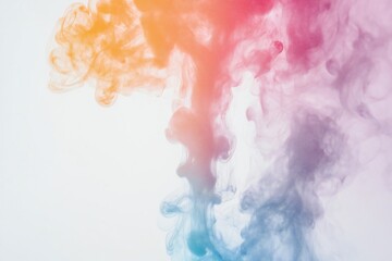 Fototapeta premium rainbow smoke isolated on white background
