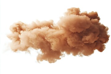 brown smoke isolated on white background