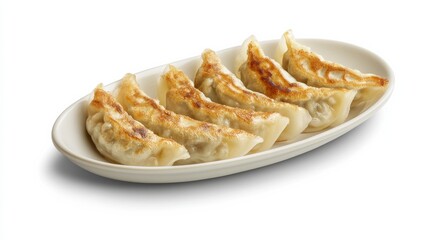 Plate of Pan-Fried Dumplings