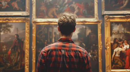 Naklejka premium person meditating the wallplates Generated AI 