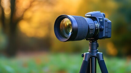Stunning Camera on Tripod in Nature Setting