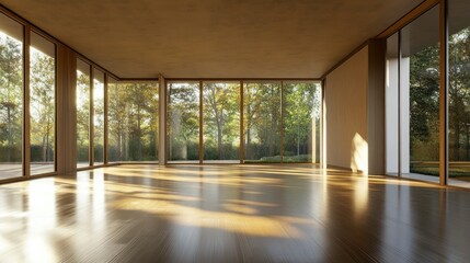 Fototapeta premium Bright and Spacious Modern Interior with Natural Light