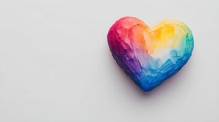 Multicolored Heart Symbolizing LGBTQI Diversity, colors, pride, love, symbol