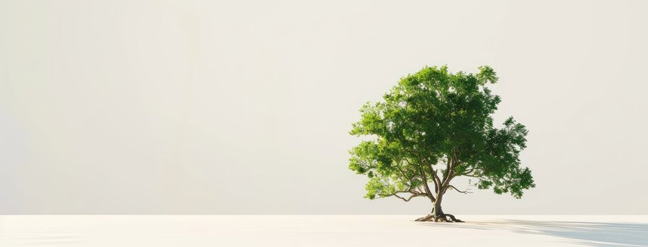 Solitary Tree on a Vast Empty Plain