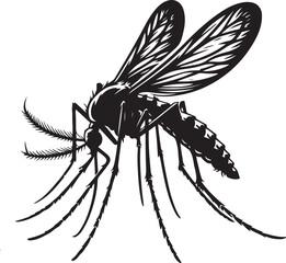 mosquito silhouette, vector