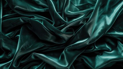 Fototapeta premium Elegant Teal Satin Fabric with Luxe Texture