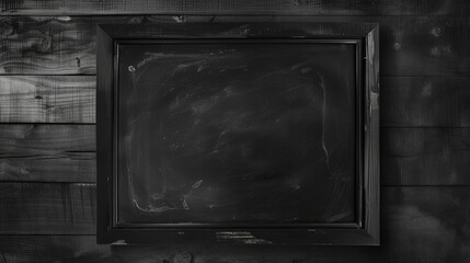 Vintage Chalkboard on Rustic Wooden Wall