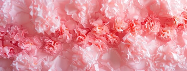 Soft Pink Carnations Blooming Garden Background
