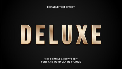 Deluxe text effects with modern 3d style that is editable