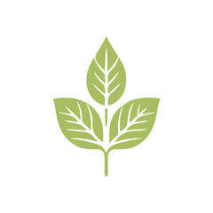 Simple and elegant leaf icon for nature designs