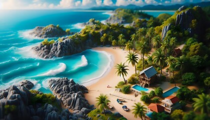 Obraz premium view of island