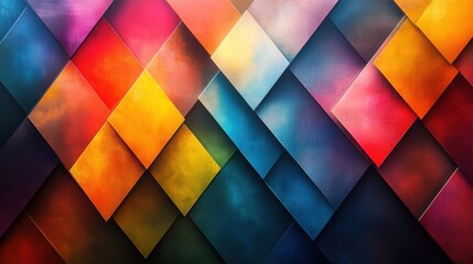 Fototapeta premium Brightly colored abstract background with a diamond pattern