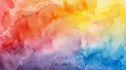 Obraz premium rainbow watercolor abstract illustration design. rainbow watercolor texture pattern artwork.