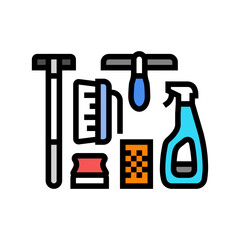 car wash kit accessory color icon vector. car wash kit accessory sign. isolated symbol illustration