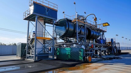 Fototapeta premium Modern Industrial Asphalt Mixing Plant