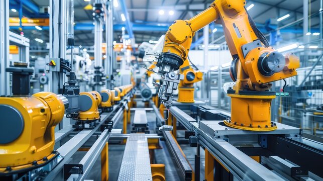 Advanced Industrial Robotics in Modern Factory