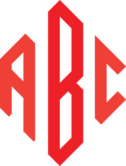 A B C logo design 