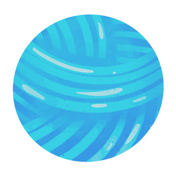 recommend clip art: Blue knitting yarn ball vector illustration, knitting yarn clip art in hand drawn watercolor style, blue threads isolated on white background