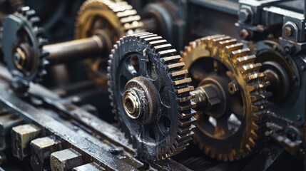Intricate Industrial Gear Mechanism