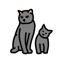 kittens cat breeding color icon vector. kittens cat breeding sign. isolated symbol illustration