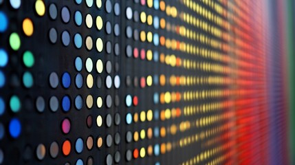 Obraz premium A vibrant, textured wall covered in colorful dots, creating an artistic visual display.