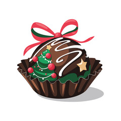  Christmas cake vector, dessert vector