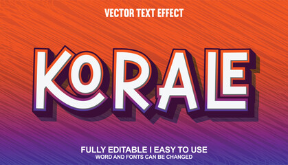 Fully Editable 3D Vector Text Effect