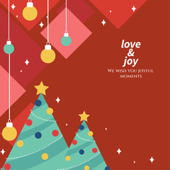 Elegant Holiday Greeting With Christmas Element