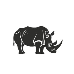 2D flat vector illustration rhino icon isolated on a white background.

