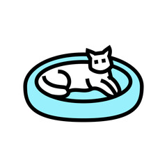 bed cat breeding color icon vector. bed cat breeding sign. isolated symbol illustration