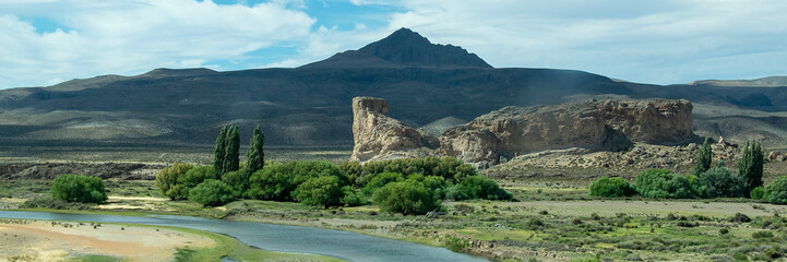Piedra parada landscape, chubut, argentina