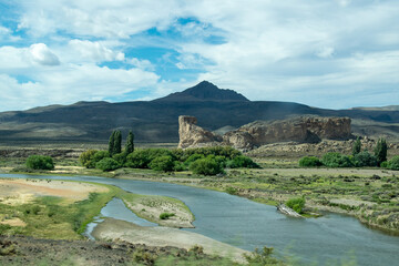Piedra parada landscape, chubut, argentina