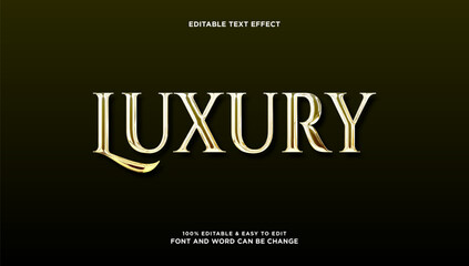 Luxury text effect with modern and elegant 3d style, which can be edited