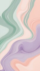Fototapeta premium Abstract fluid art featuring soft pastel colors with flowing patterns, creating a serene and harmonious mood.