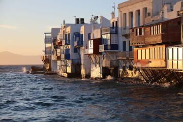 mykonos at sunset