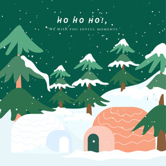 Festive illustration elegant Christmas Greeting Card with Christmas Element